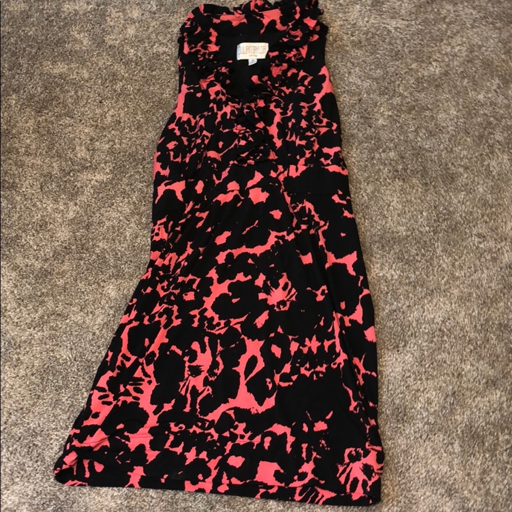Julian Taylor New York Pink & Black Mini Sleeveless Dress Size 14